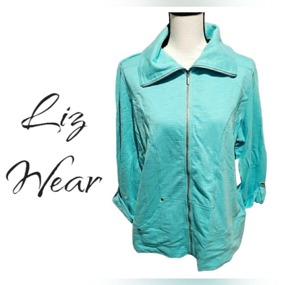 Liz Wear jacket blue new with tags womens size XL - Picture 1 of 7